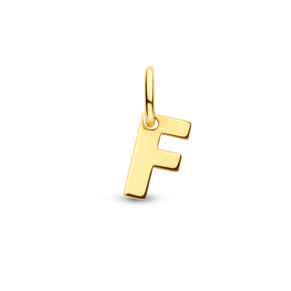 Hanger letter F 9K geelgoud #Letter_F