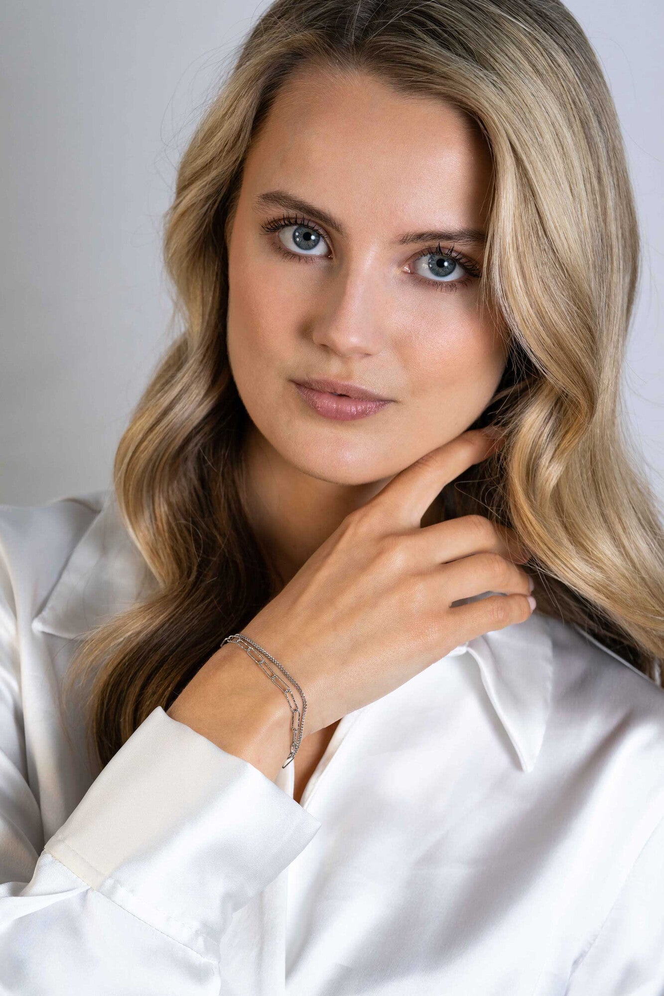 ZINZI zilveren multi-look armband met gourmette en paperclip schakels - ZIA2367
