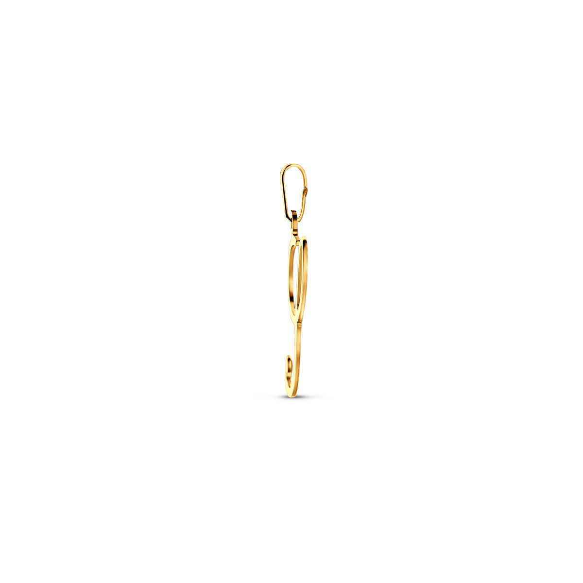 Hanger sierletter S 18 mm 14K geelgoud #Letter_S