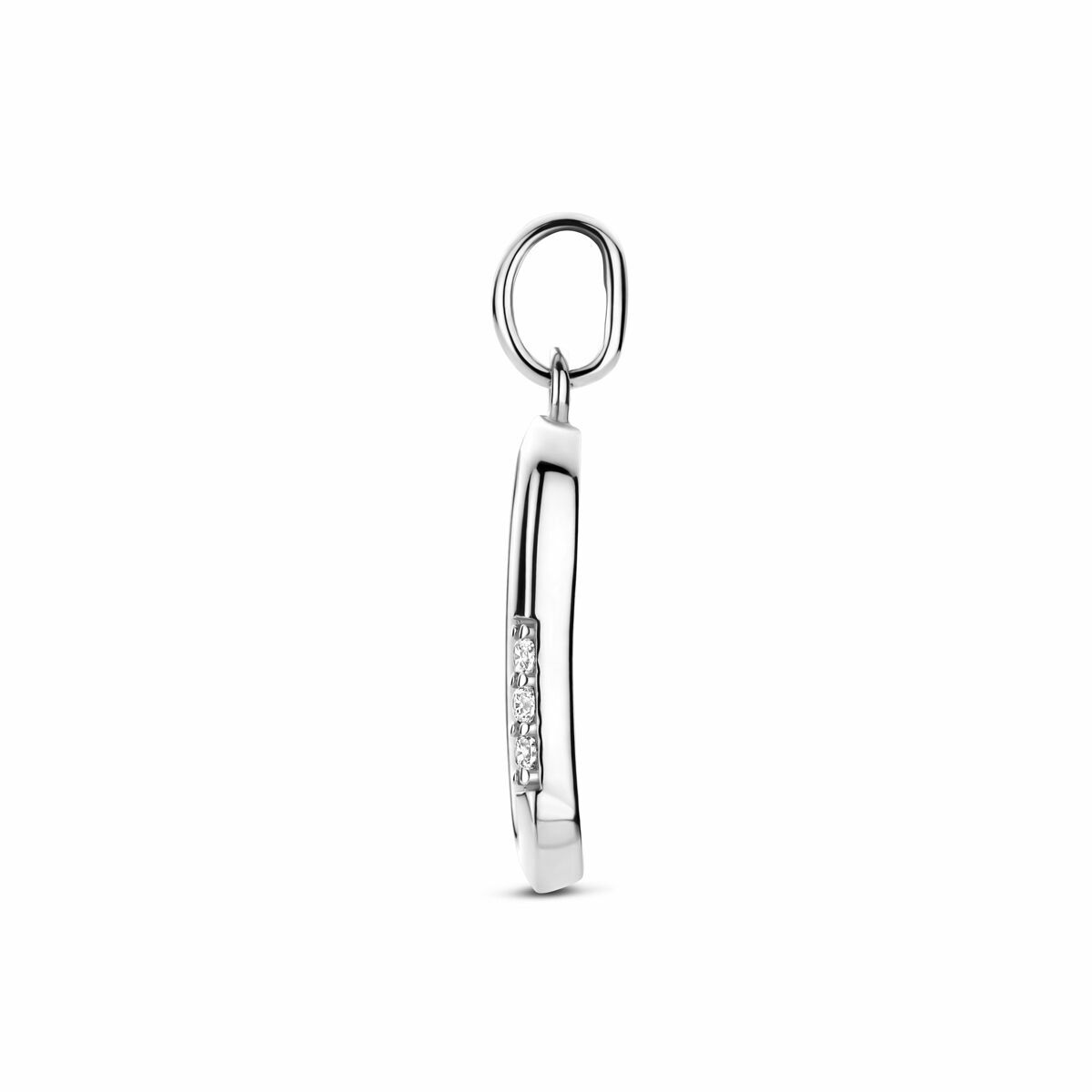 Zilveren gerhodineerde hanger zirkonia 20 mm - 1341823 - PansiteNederland.nl