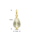 14K geelgoud hanger groen amethist 4030983