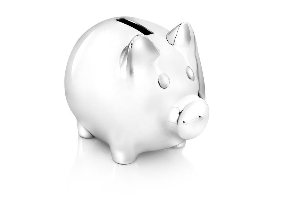 Zilverstad Spaarpot Boerderijdieren Verzilverd - 6305600