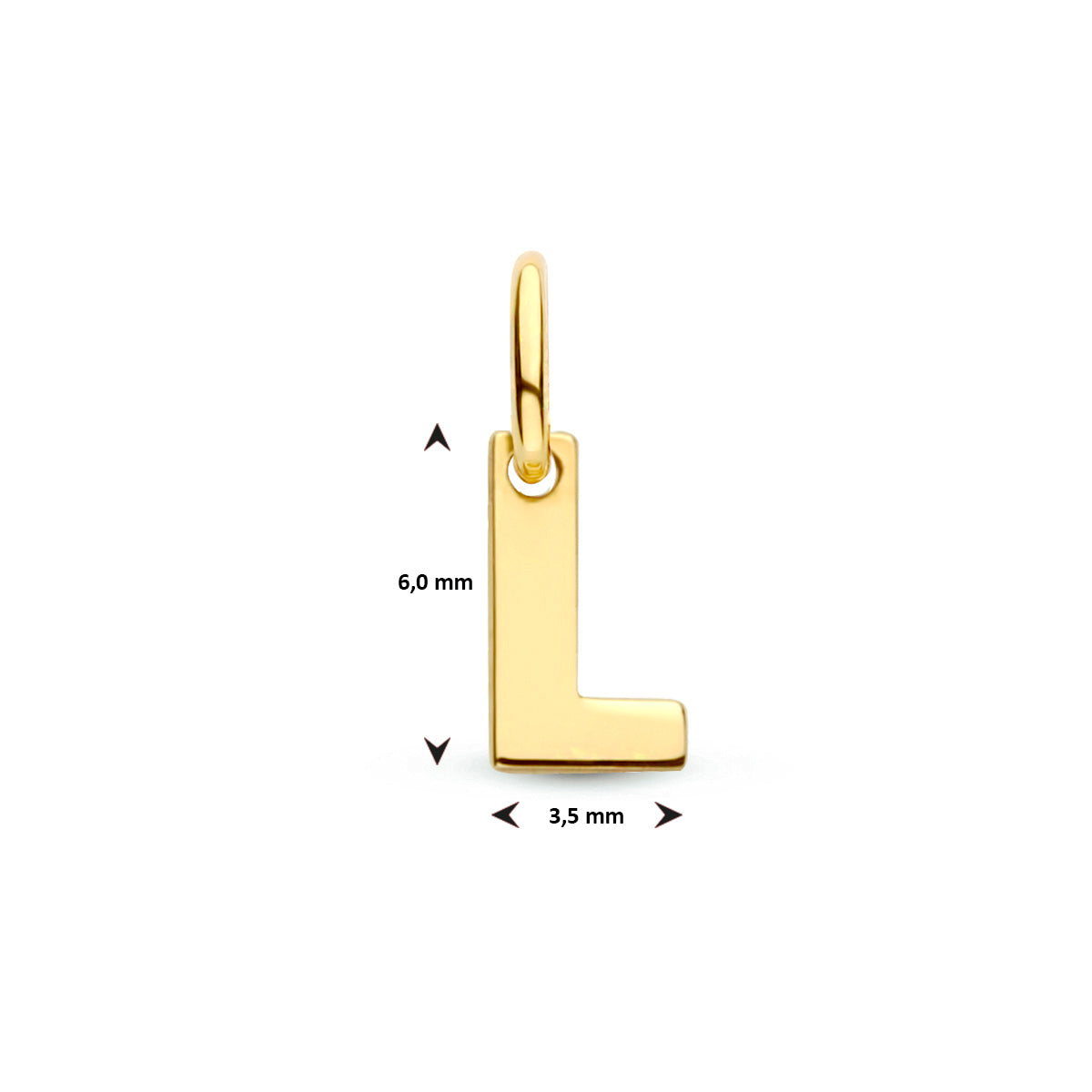 Hanger letter L 9K geelgoud #Letter_L