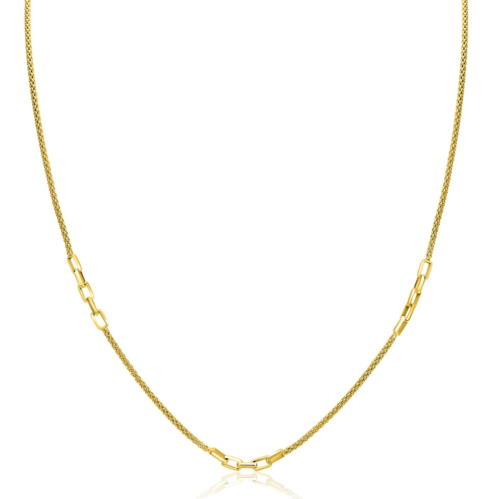 ZINZI Verguld Zilveren Ketting 45-48cm - ZIC2709G