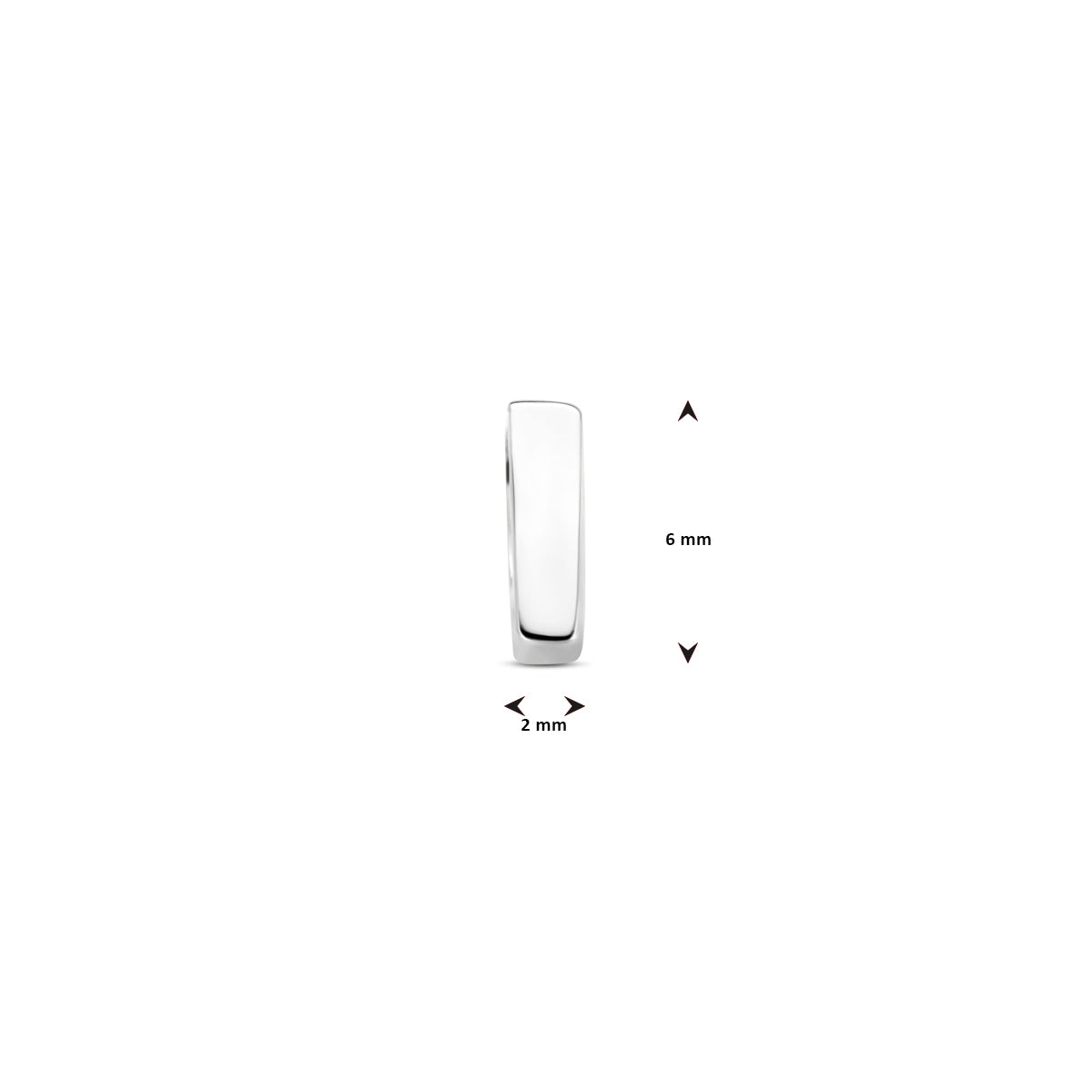 Hanger letter I 6 mm zilver #Letter_I