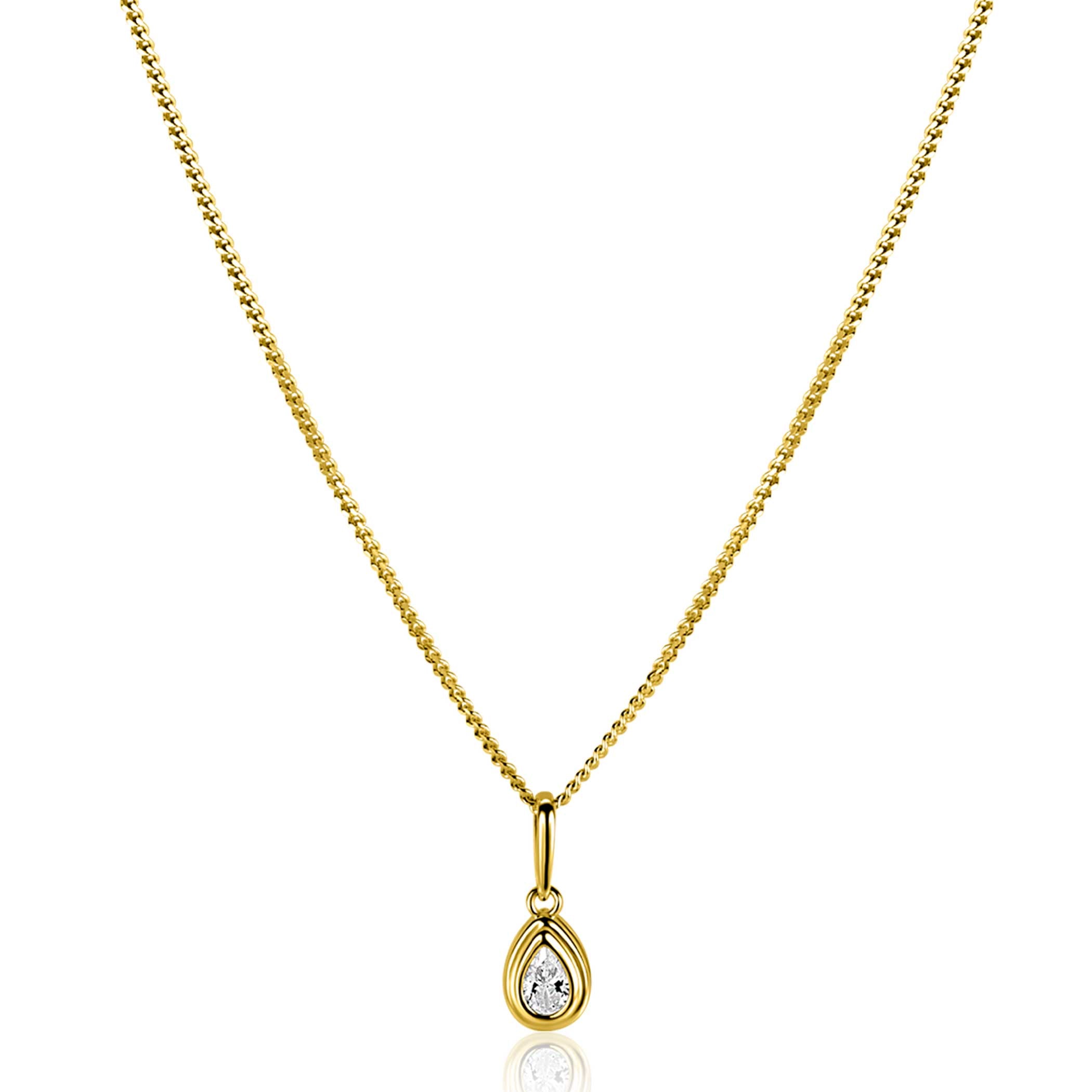 ZINZI 14K Gouden Hanger ZGH559 wit