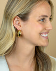 ZINZI gold plated zilveren oorringen met brede buis (9mm) en ovaal model, handige bovensluiting 31mm ZIO2750G - PansiteNederland.nl
