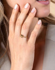 ZINZI Gold 14 karaat gouden ring met glanzend vierkant plaatje ZGR485 - PansiteNederland.nl