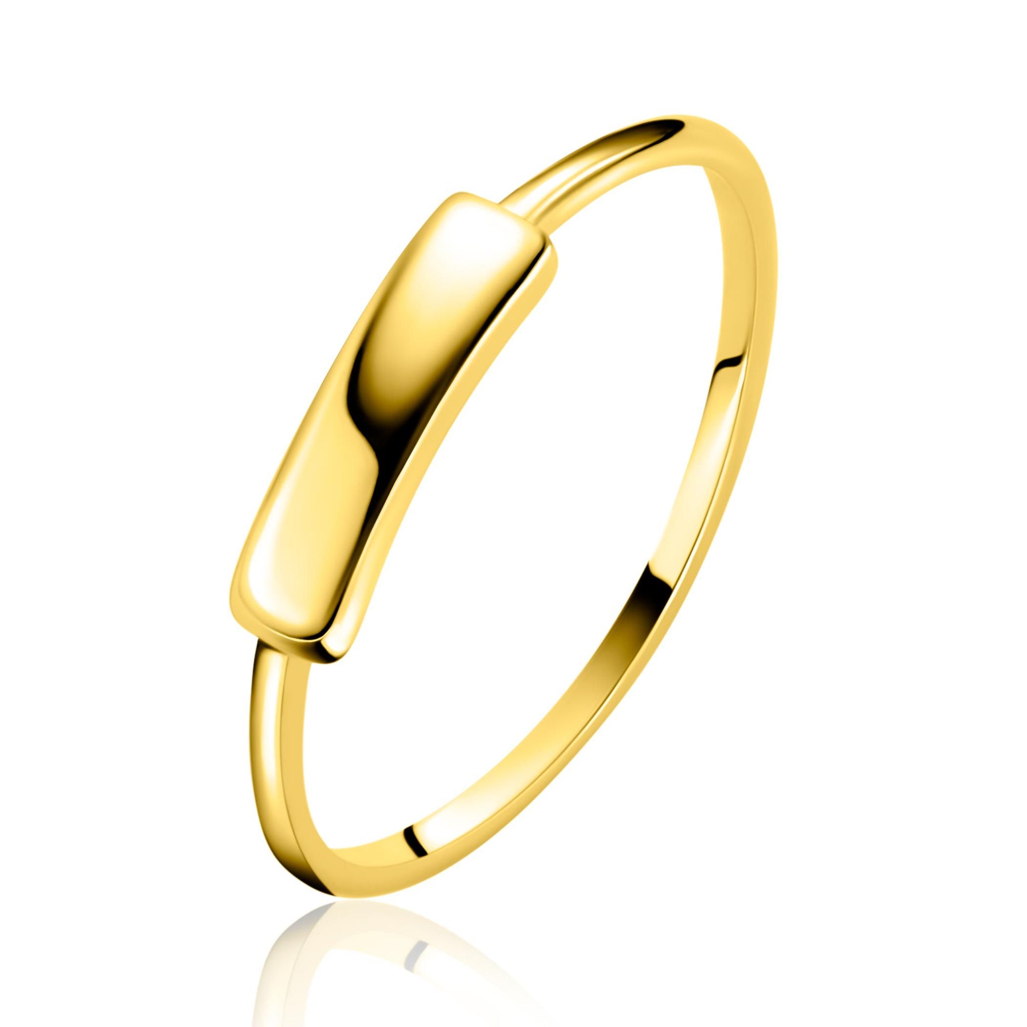 ZINZI Gold 14 krt gouden ring met glad staafje ZGR553 - PansiteNederland.nl