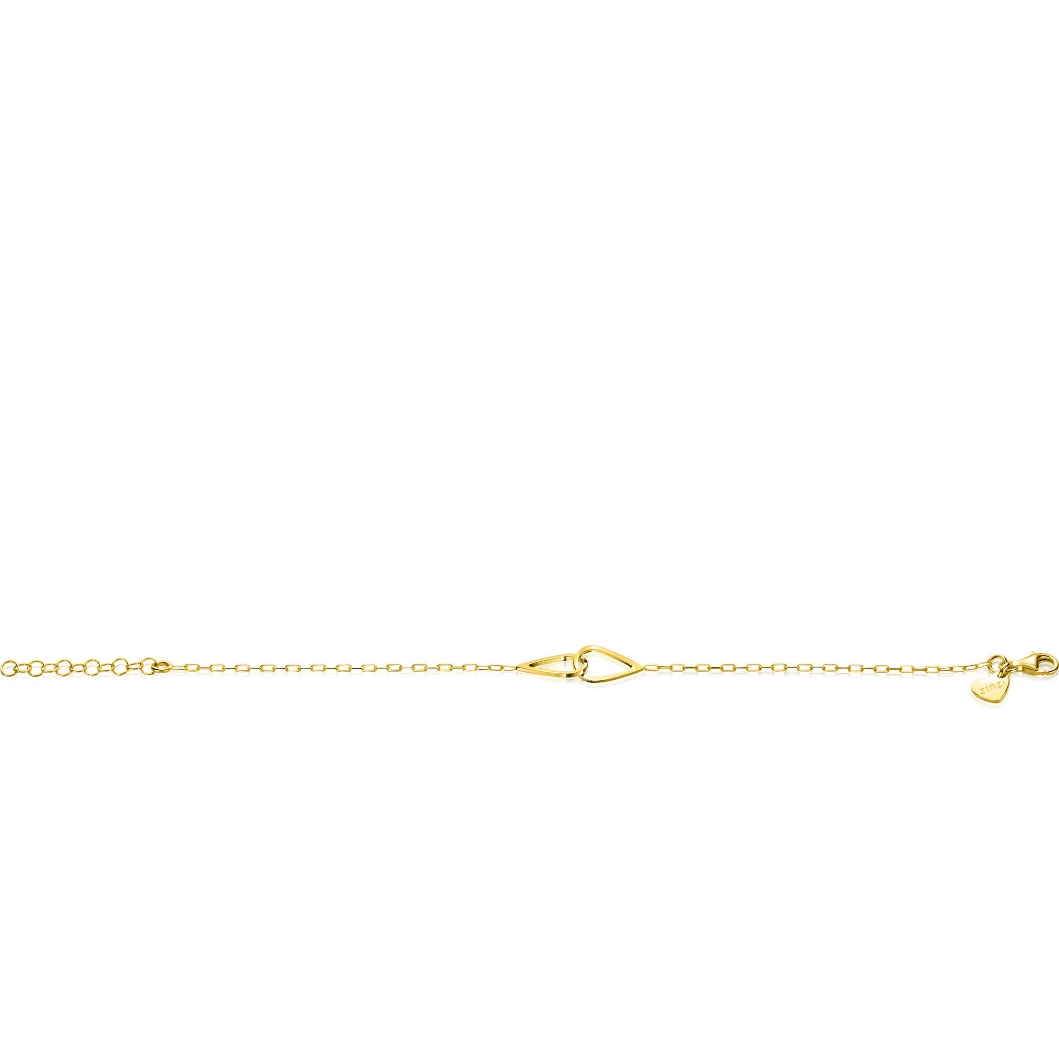 ZINZI Verguld Zilveren Armband met Witte Zirkonia - ZIA2634