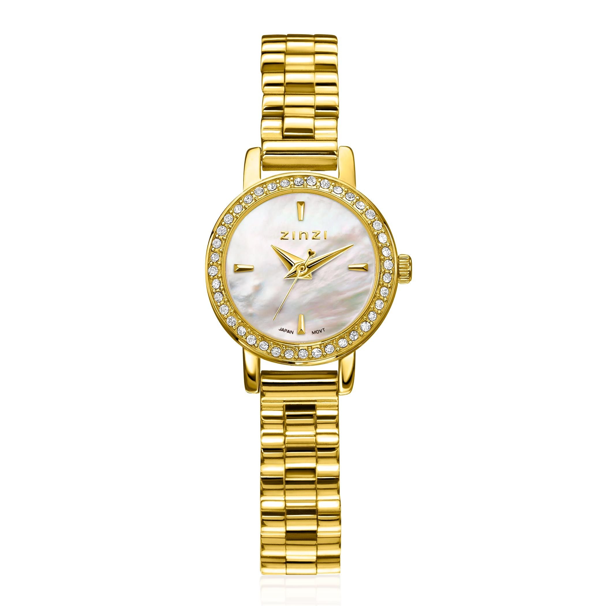 ZINZI Horloge met Witte Zirkonia 20mm - ZIW3234