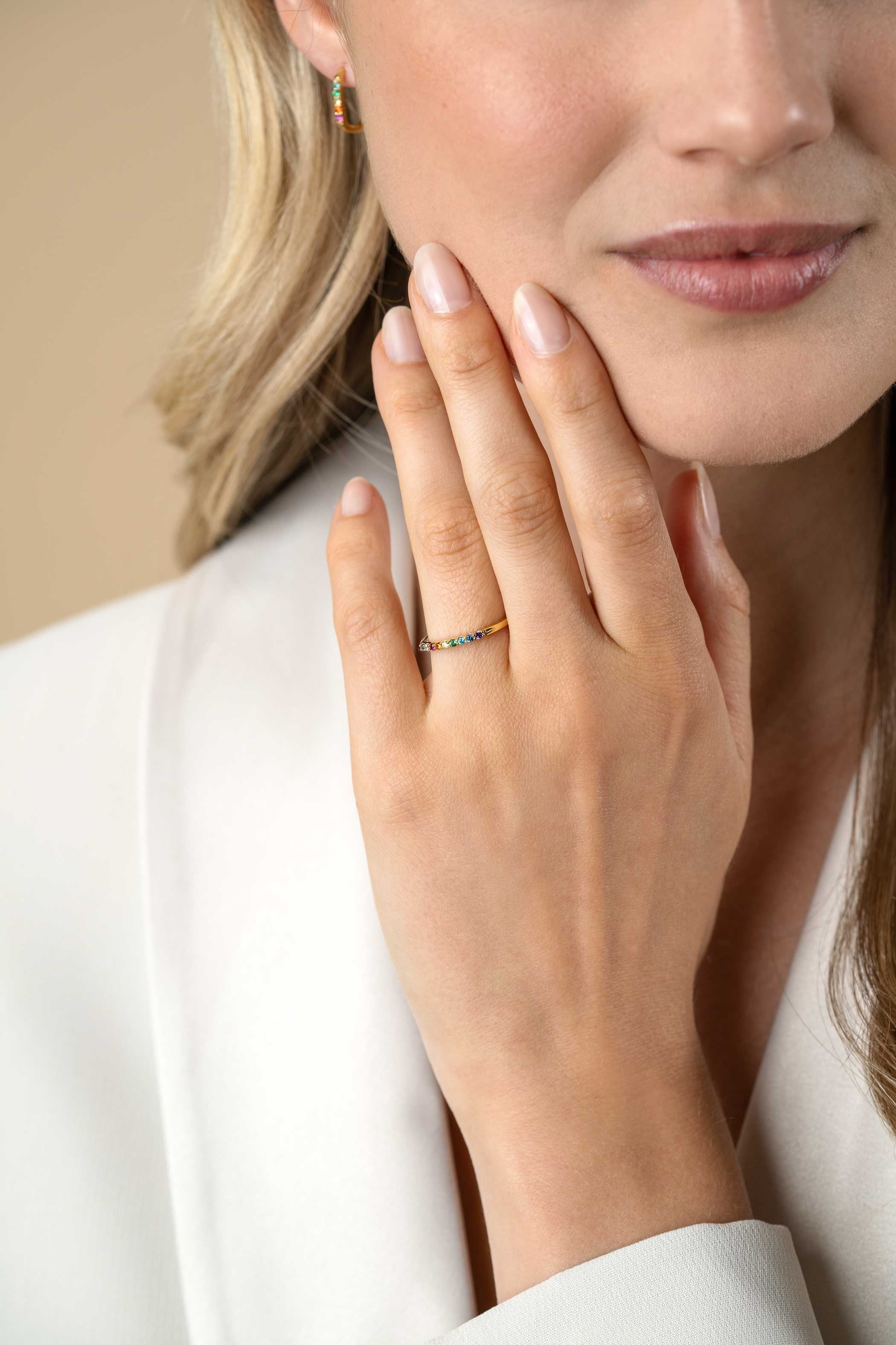 ZINZI Verguld Zilveren Ring met Zirkonia - ZIR2598