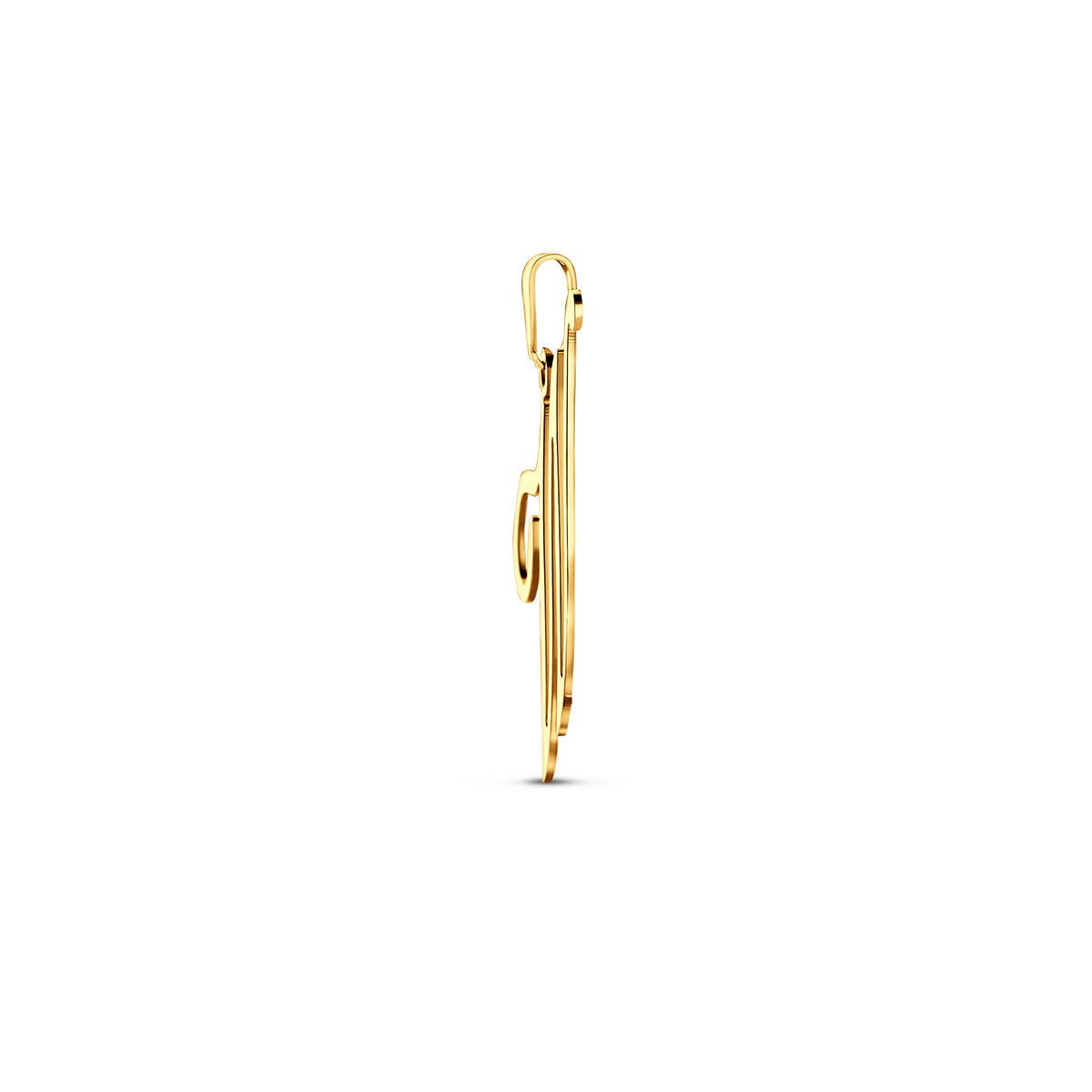 Hanger sierletter W 28 mm 14K geelgoud #Letter_W
