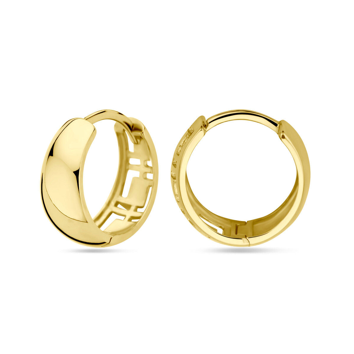 Oorbellen 13 mm 14K geelgoud