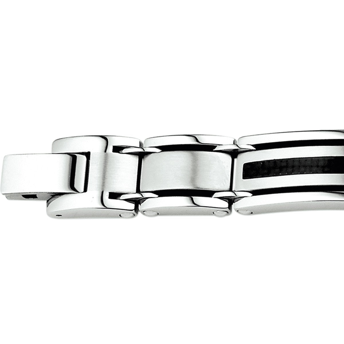 Edelstaal Armband Carbon Poli/Mat 12 Mm 21,5 - 23 Cm 6501194 - PansiteNederland.nl