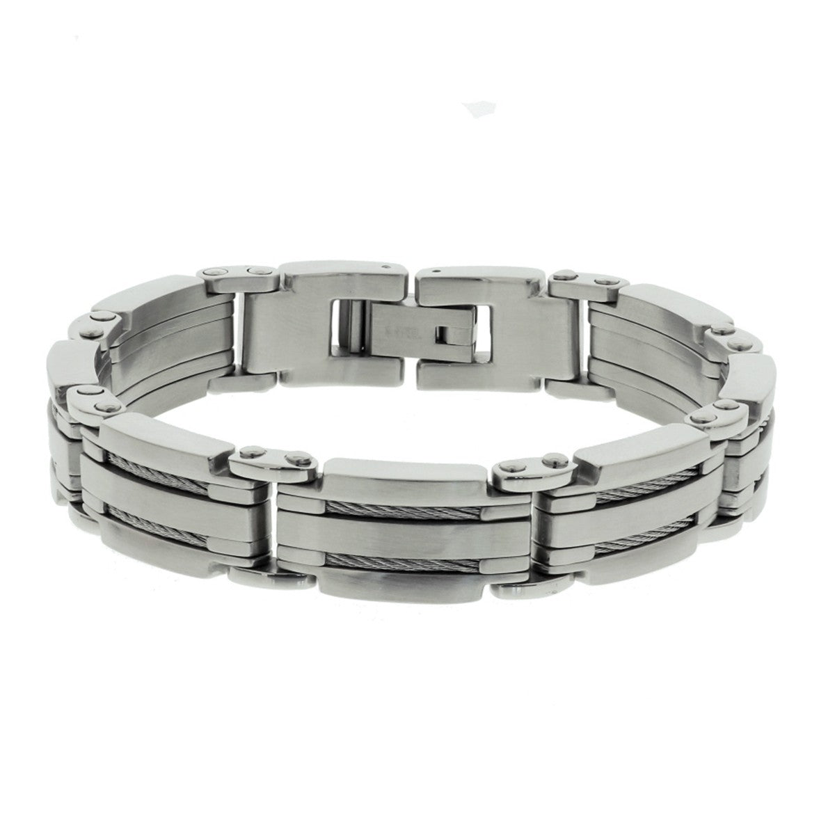 Edelstaal Armband Poli/Mat 14 Mm 22 Cm 6501642 - PansiteNederland.nl