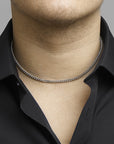 Stalen collier geslepen gourmette 4,3 mm | 6504368 - PansiteNederland.nl