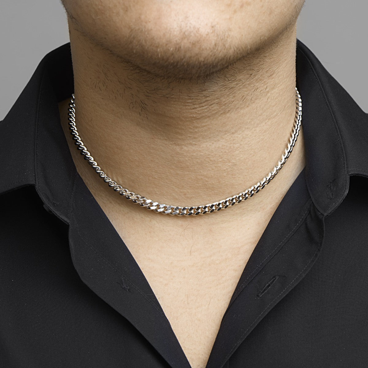 Stalen heren ketting geslepen gourmette 6,2 mm - PSN6502436 - PansiteNederland.nl
