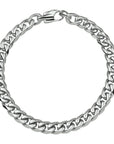 Stalen Armband geslepen gourmet 7,4 mm 21 cm - 6504850