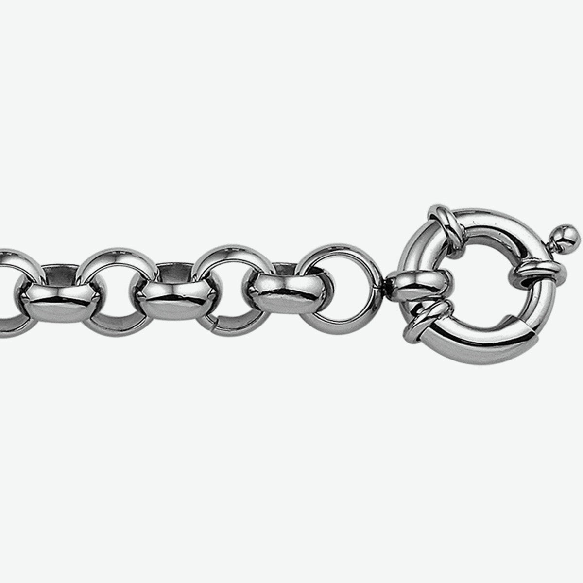 armband jasseron 9 mm met groot springslot edelstaal - 6504931