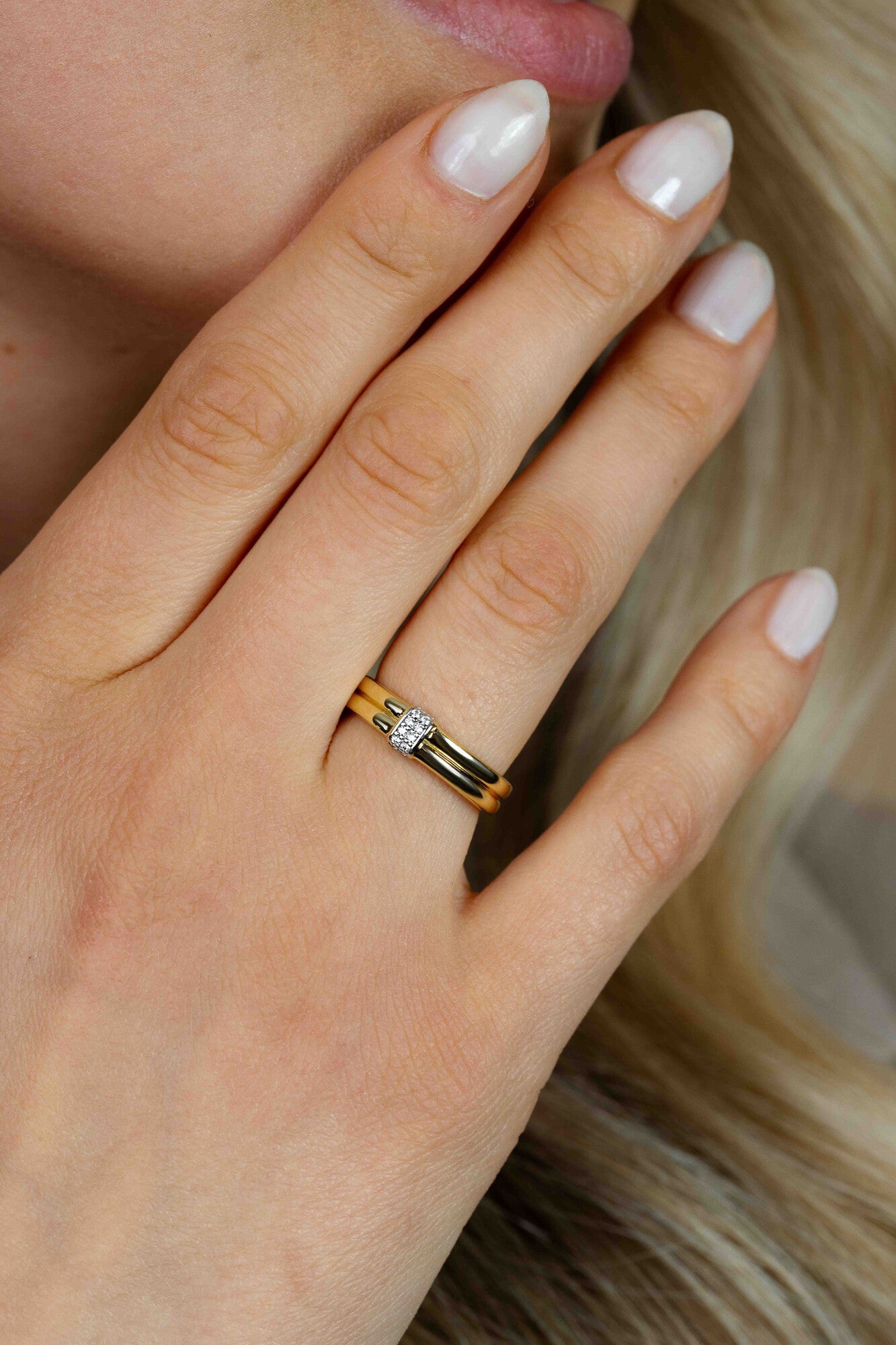 ZINZI Verguld Zilveren Ring met Witte Zirkonia ZIR2830