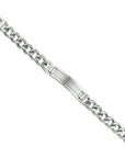 Stalen graveerarmband poli/mat plaat 12 mm 21,5 + 1,5 cm PSN6505081
