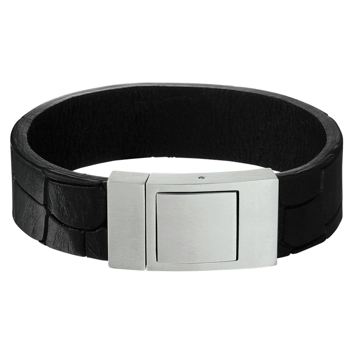 Stalen armband leer 18 mm 21 cm PSN6505642, exclusief en kwalitatief hoogwaardig. Ontdek nu!