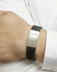 Stalen armband leer 18 mm 21 cm PSN6505643