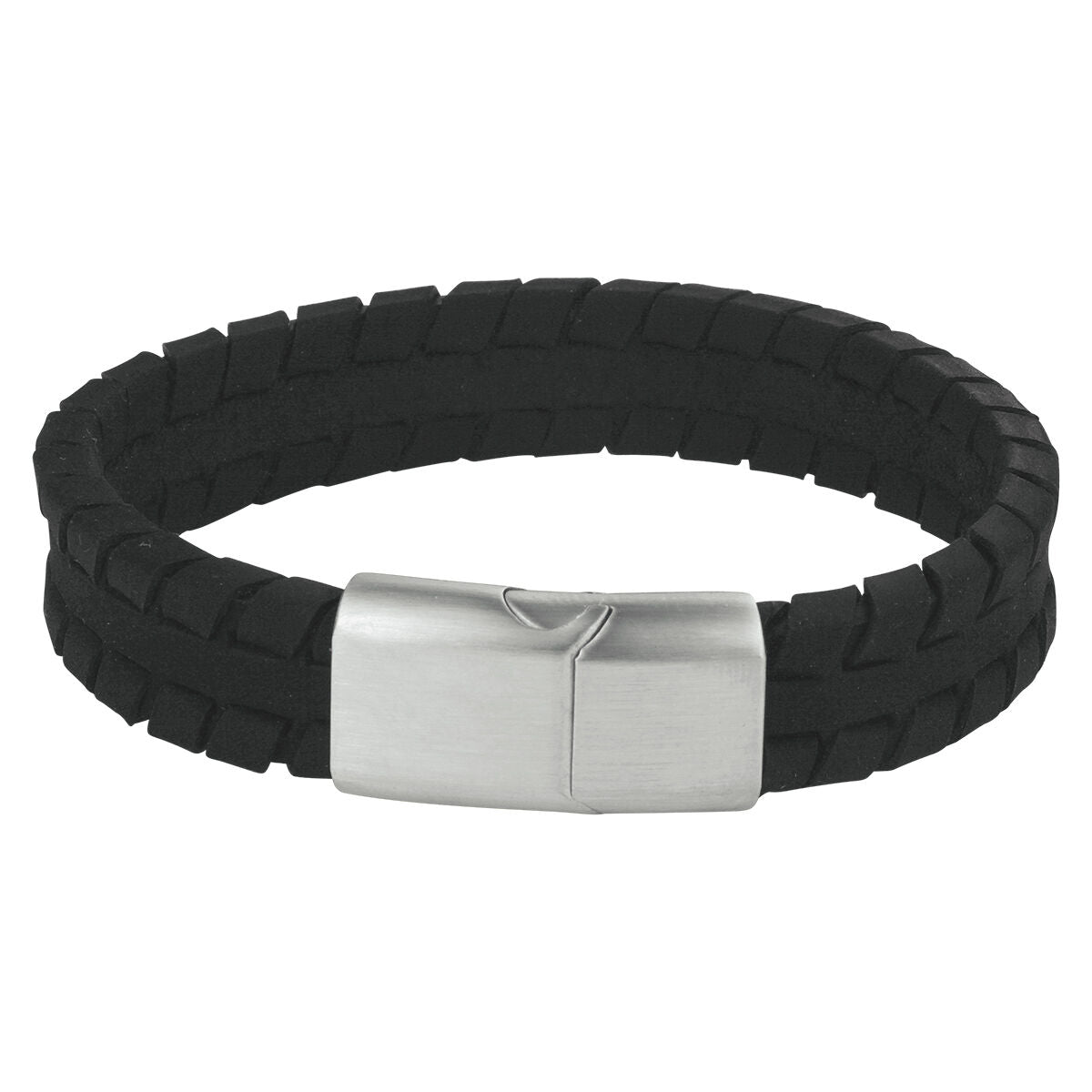 Stalen armband leer zwart 12 mm PSN6505984, exclusief en kwalitatief hoogwaardig. Ontdek nu!