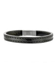 Stalen armband leer zwart 9,0 mm PSN6505988, exclusief en kwalitatief hoogwaardig. Ontdek nu!