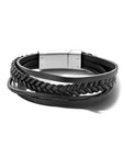 Stalen armband leer zwart 12 mm PSN6506032, exclusief en kwalitatief hoogwaardig. Ontdek nu!