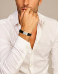 Stalen armband leer 12 mm PSN6506040