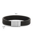 Stalen armband leer 12 mm PSN6506040