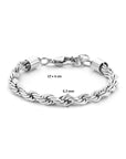 Stalen armband koord 5,7 mm 17 + 3 cm - 6506108