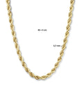 edelstaal collier koord 5,7 mm 43 + 3 cm ion plating 6506122
