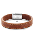 Bruine Leren Armband 12,5 mm met Magneetsluiting - 6506127