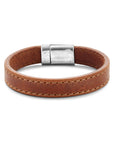 Bruine Leren Armband 12,5 mm met Magneetsluiting - 6506127
