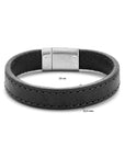 Zwarte Leren Armband 12,5 mm met Magneetsluiting - 6506135