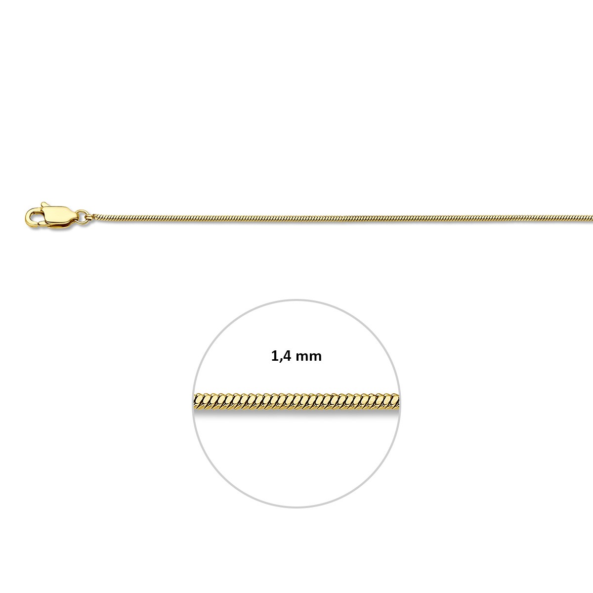 Slang rond 1,4 mm ion plating edelstaal
