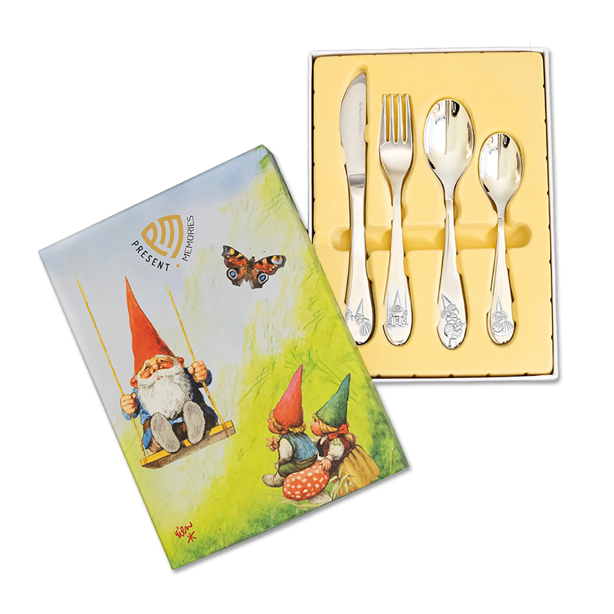 Fantasy Collection Kinderbestek Kabouter Rien Poortvliet RVS