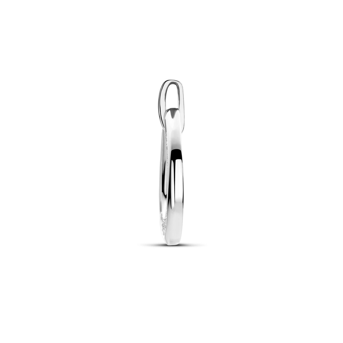 Zilveren gerhodineerde hanger druppel zirkonia 21 mm - 1341320 - PansiteNederland.nl