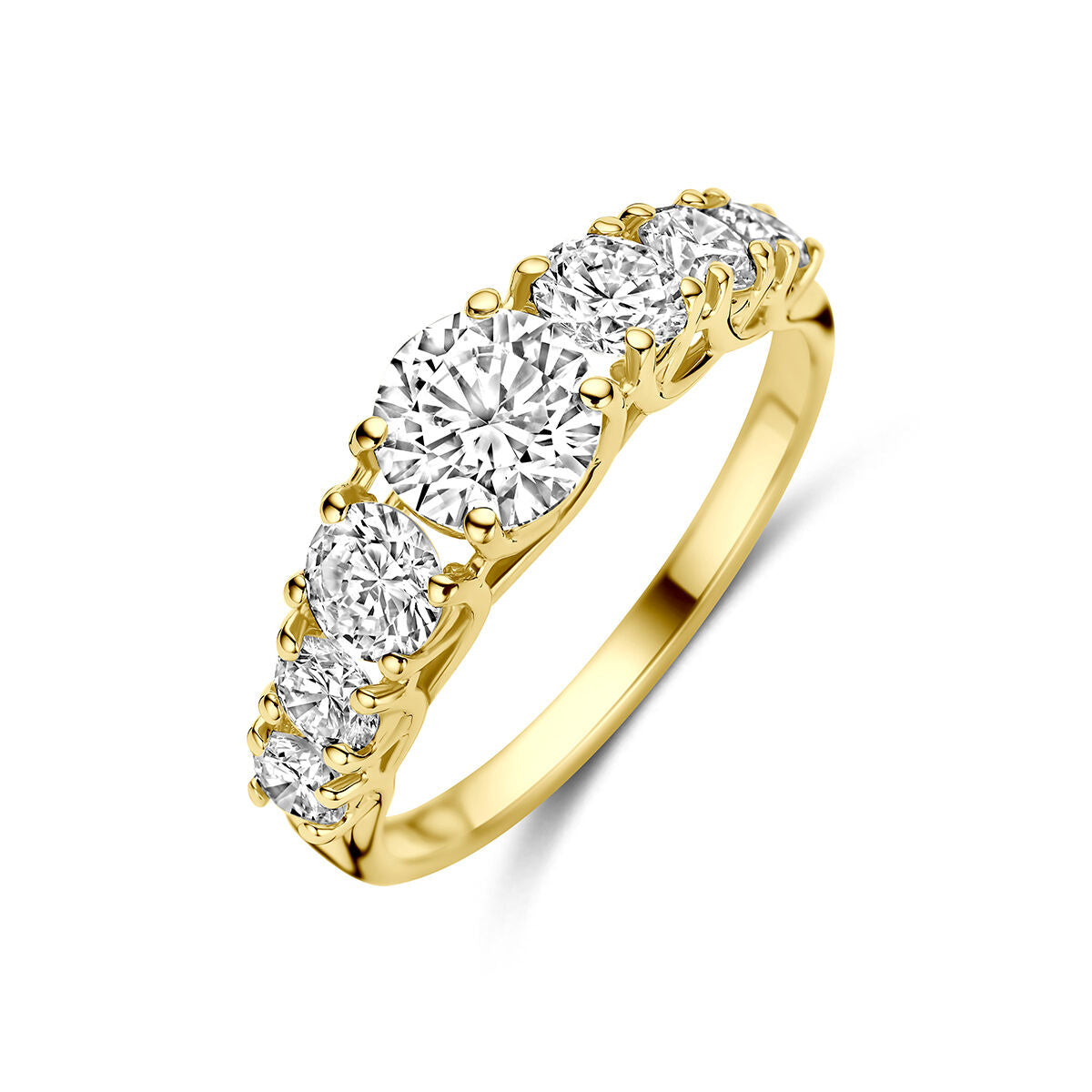 Ring lab grown diamant 1.75ct f vs 14K geelgoud