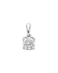 14K witgouden hanger lab grown diamant 0.50ct h si 10 mm - 4106438 - PansiteNederland.nl