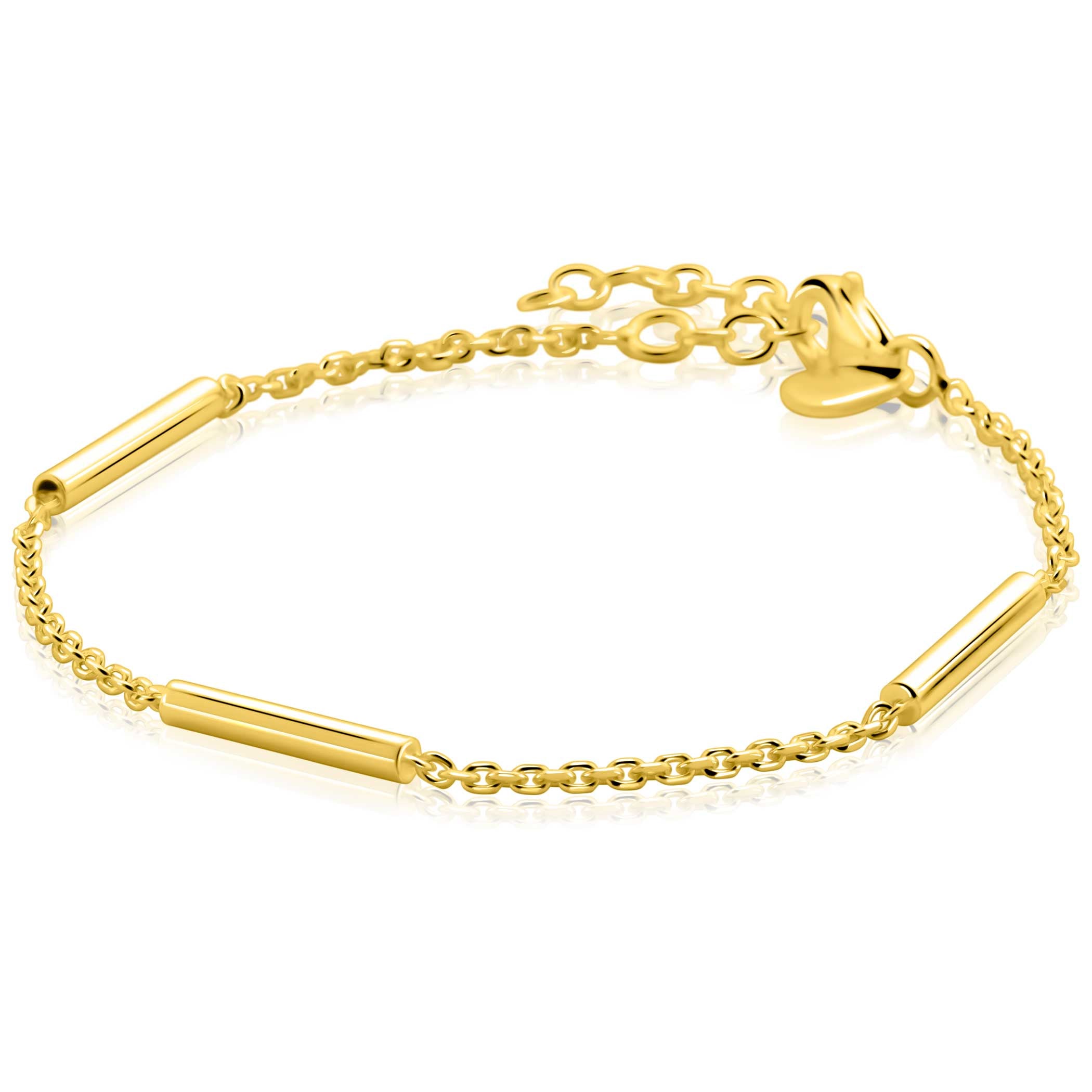 ZINZI Verguld Zilveren Armband 17-20 cm - ZIA2800G