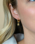 ZINZI gold plated zilveren oorbedels zeester 8mm ZICH2731 (zonder oorringen) - PansiteNederland.nl