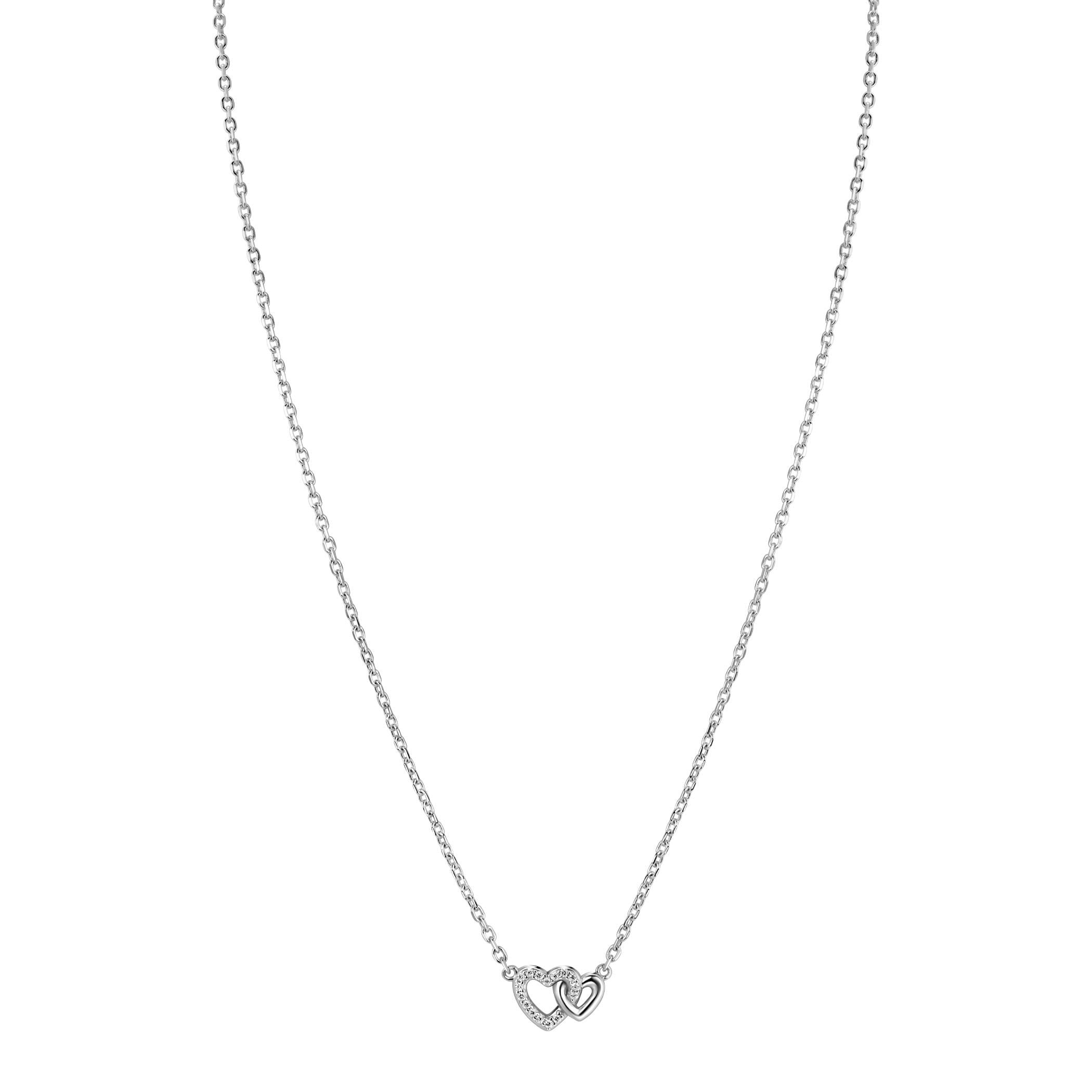 ZINZI Zilveren Ketting met Witte Zirkonia - ZIC2493