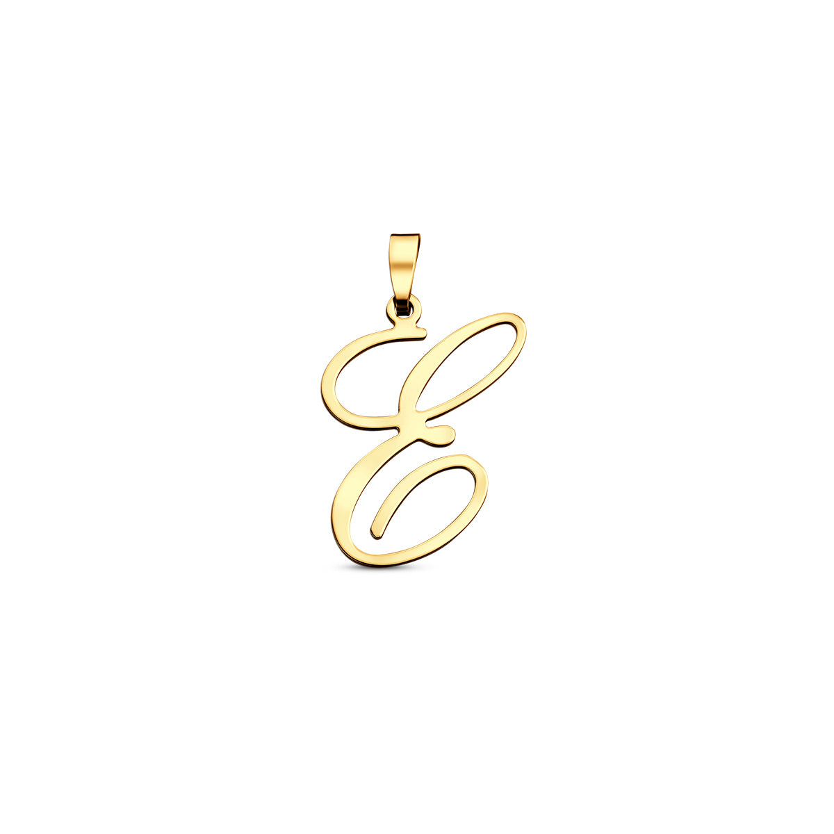 Hanger sierletter E 19 mm 14K geelgoud #Letter_E