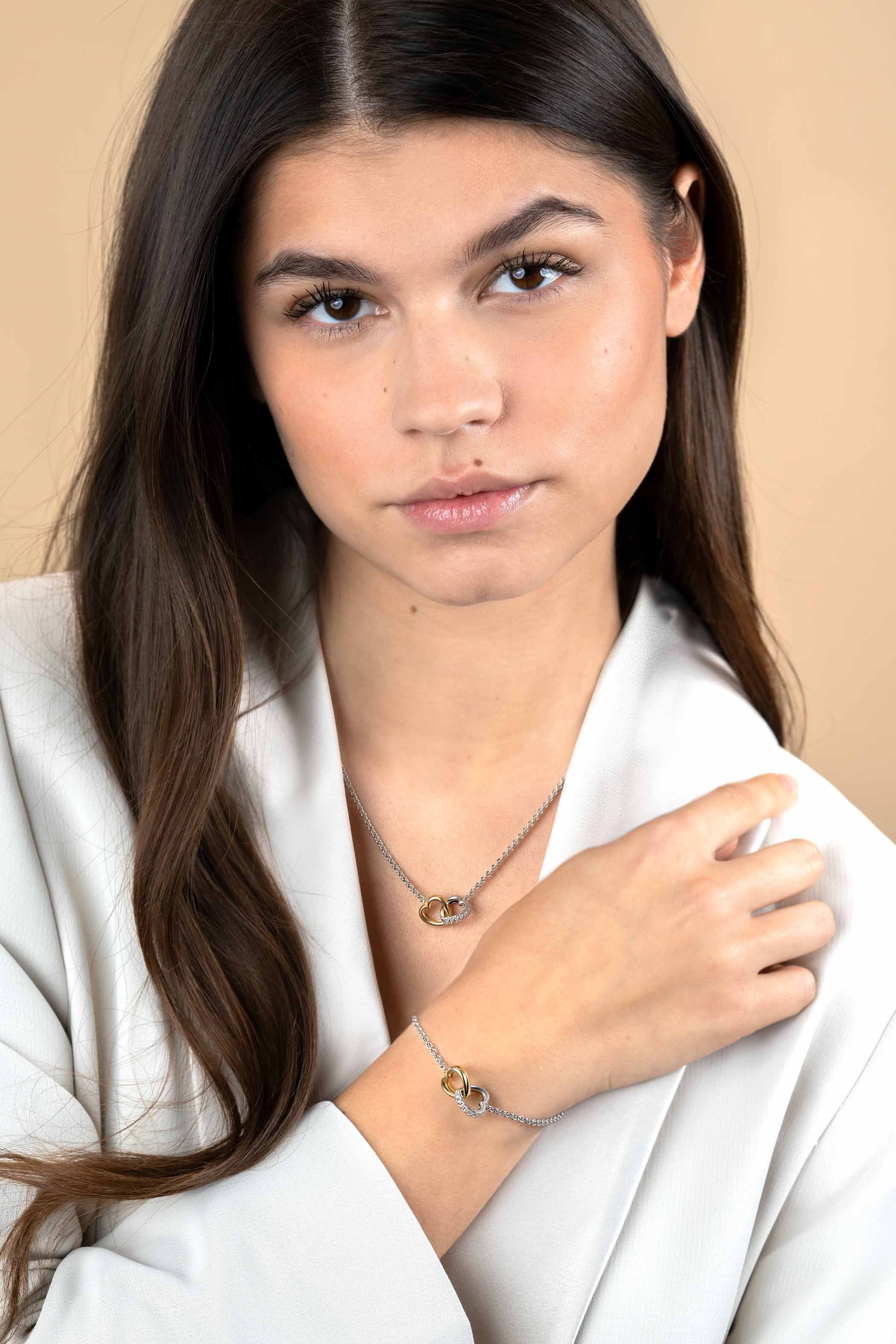 ZINZI Zilveren Ketting met Witte Zirkonia - ZIC2276