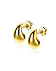 ZINZI gold plated zilveren oorstekers in organische druppelvorm 11mm ZIO2636G - PansiteNederland.nl