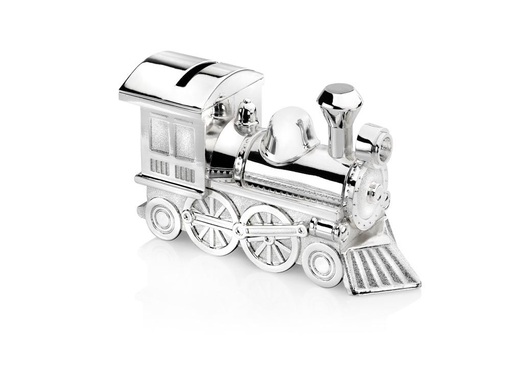 Zilverstad Spaarpot Locomotief Verzilverd - 6752261
